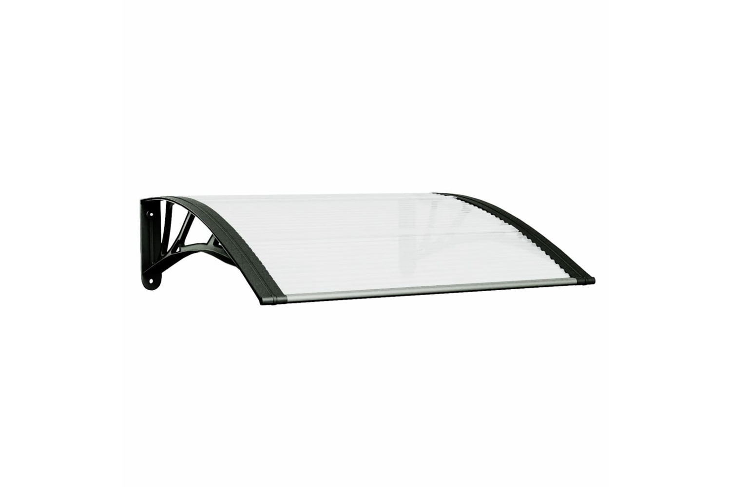 vidaXL 153585 Door Canopy Black And Transparent 80x80cm Polycarbonate