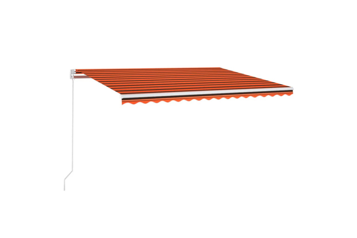 vidaXL 3068985 Manual Retractable Awning With Led 400x350cm Orange And Brown