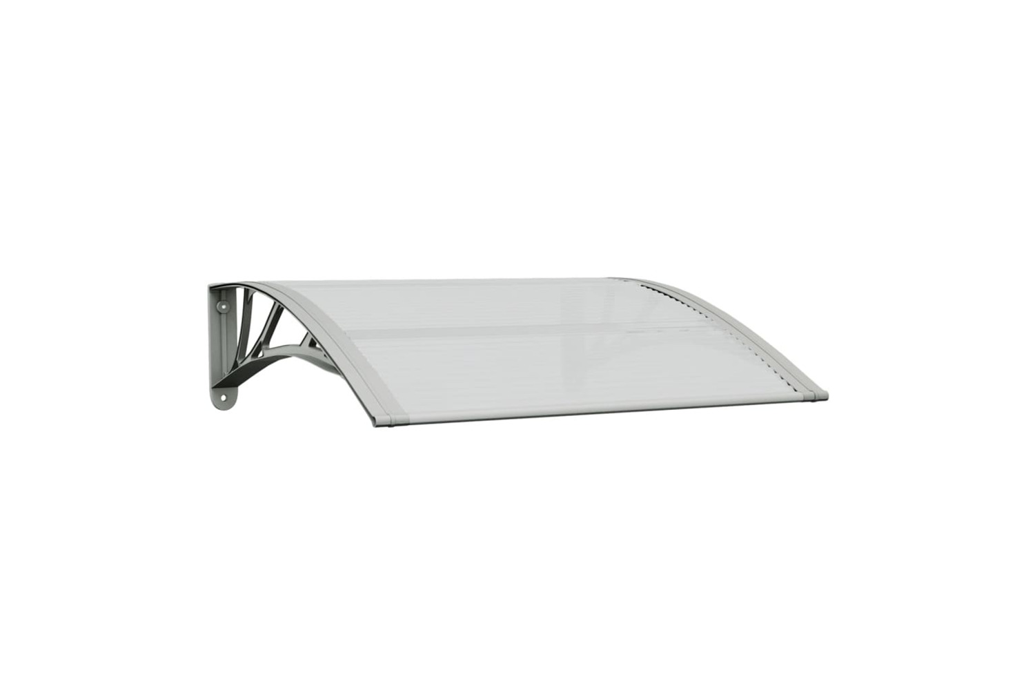 vidaXL 153586 Door Canopy Grey And Transparent 80x80cm Polycarbonate