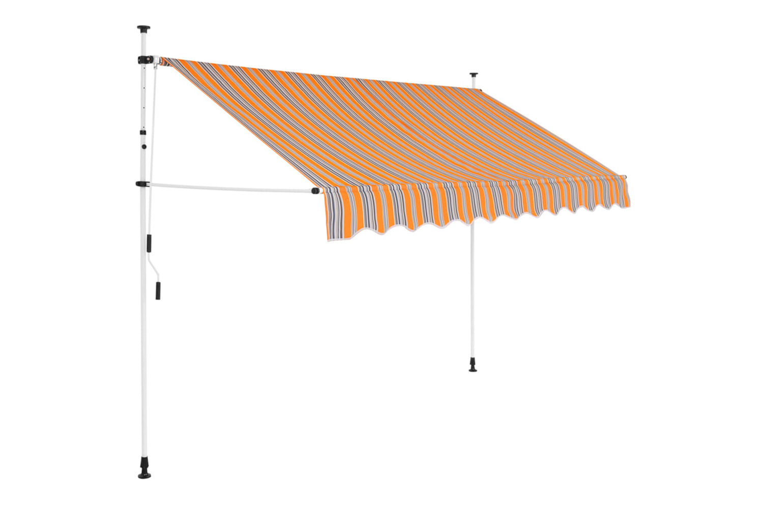 vidaXL 43228 Manual Retractable Awning 300cm Yellow And Blue Stripes