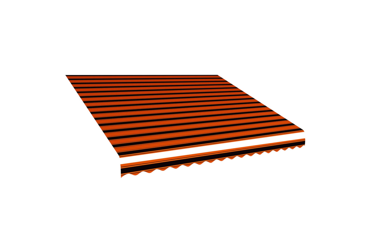 vidaXL 145725 Awning Top Sunshade Canvas Orange And Brown 450x300cm