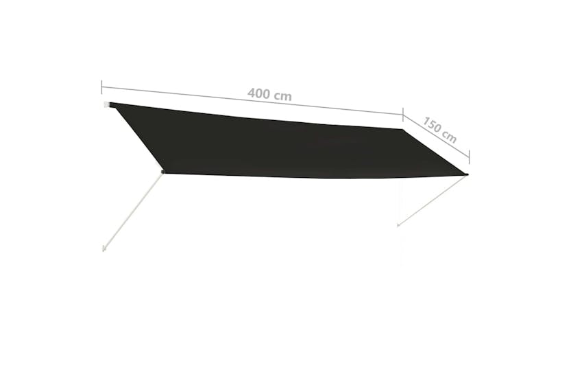 Vidaxl 143763 Retractable Awning 400x150 Cm Anthracite