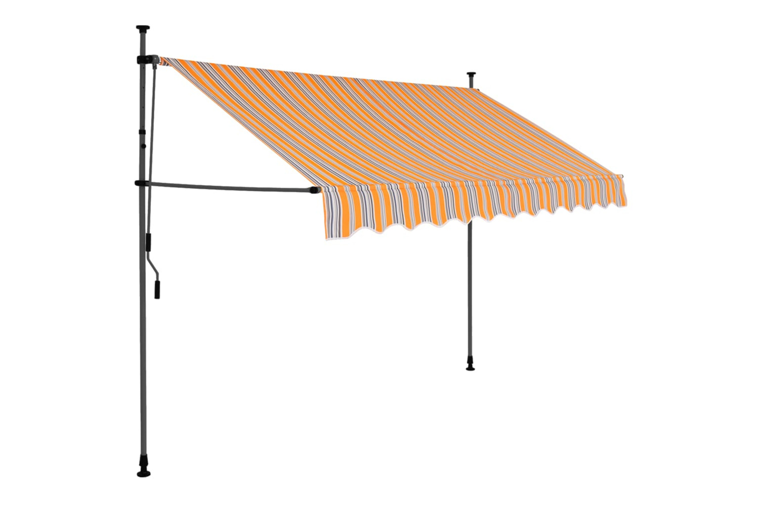 vidaXL 145851 Manual Retractable Awning With Led 250cm Yellow And Blue