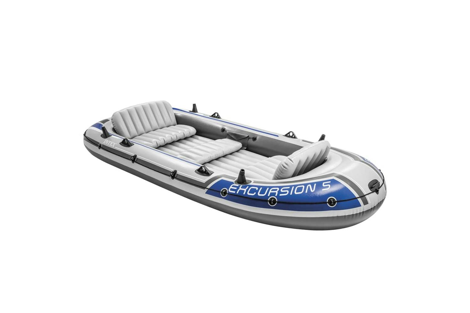 Intex 277550 Inflatable Boat Set Excursion 5 With Trolling Motor