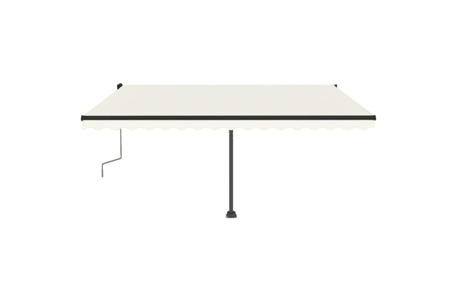vidaXL 3069822 Manual Retractable Awning With Led 400x350cm Cream