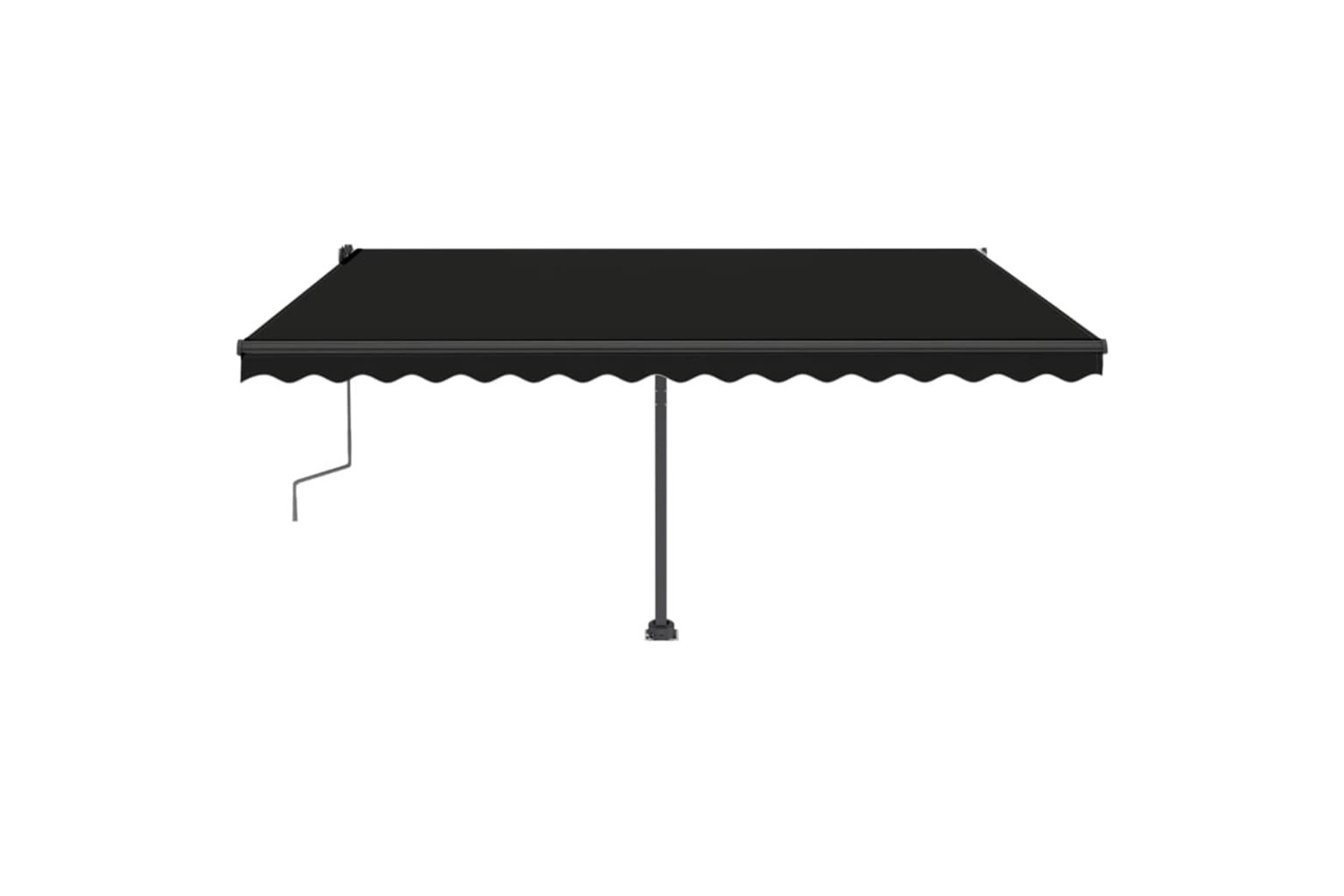 vidaXL 3069824 Manual Retractable Awning With Led 400x350cm Anthracite