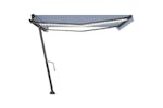 Vidaxl 3069821 Manual Retractable Awning With Led 400x350 Cm Blue And White