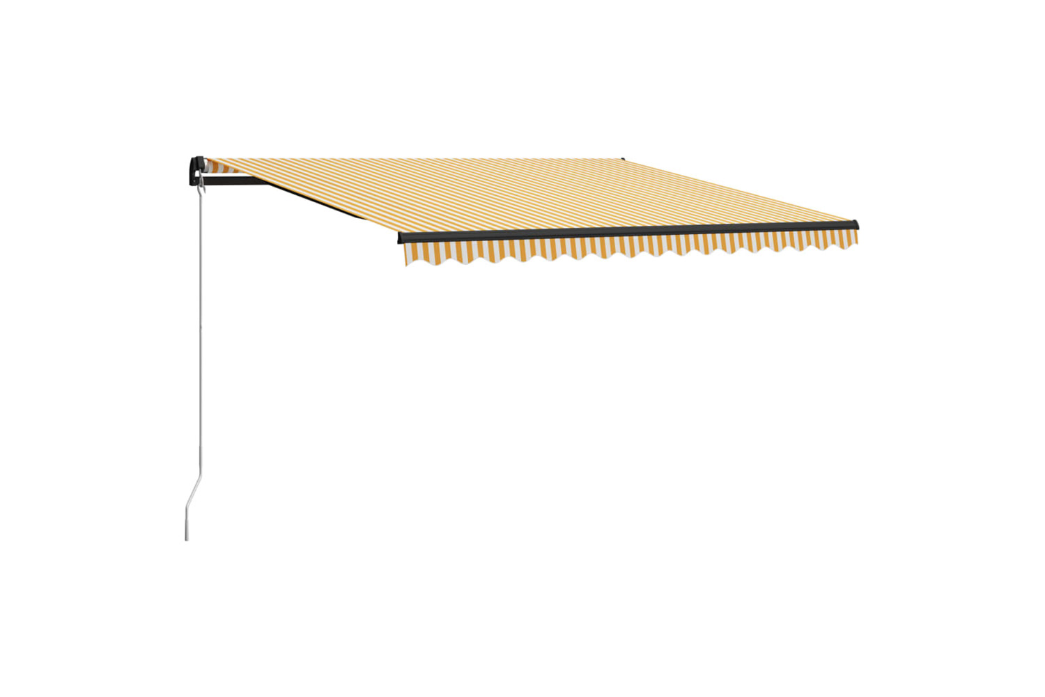 vidaXL 3055191 Manual Retractable Awning 400x300cm Yellow And White