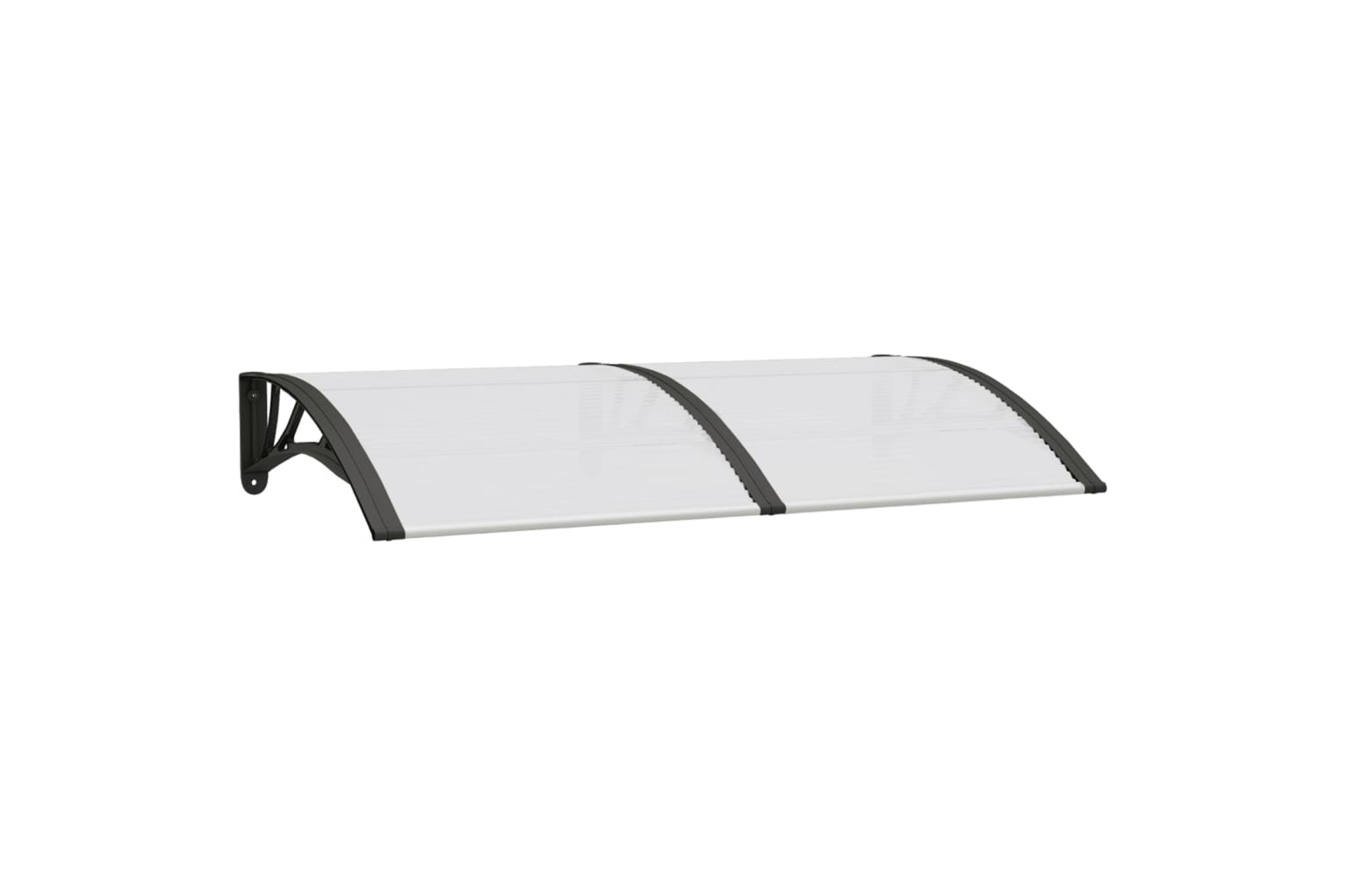 vidaXL Door Canopy Black And Transparent 150x80cm Polycarbonate