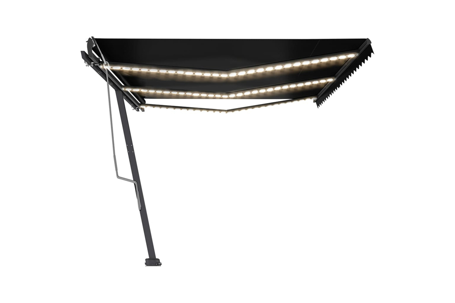 vidaXL 3069884 Manual Retractable Awning With Led 600x350cm Anthracite