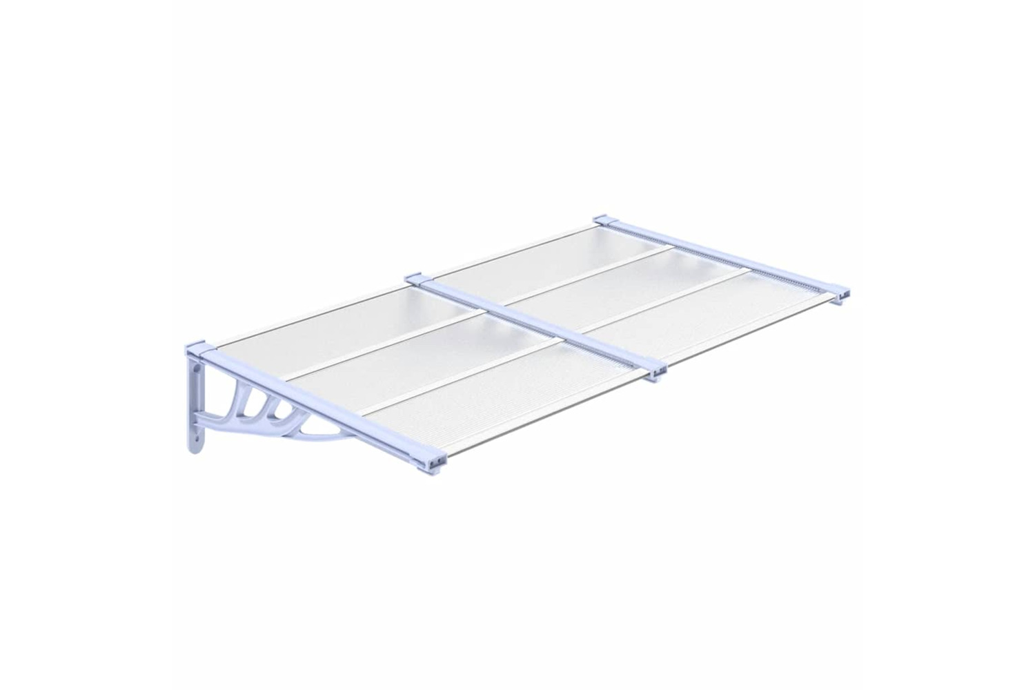 Vidaxl Door Canopy Grey And Transparent 152.5x90 Cm Polycarbonate