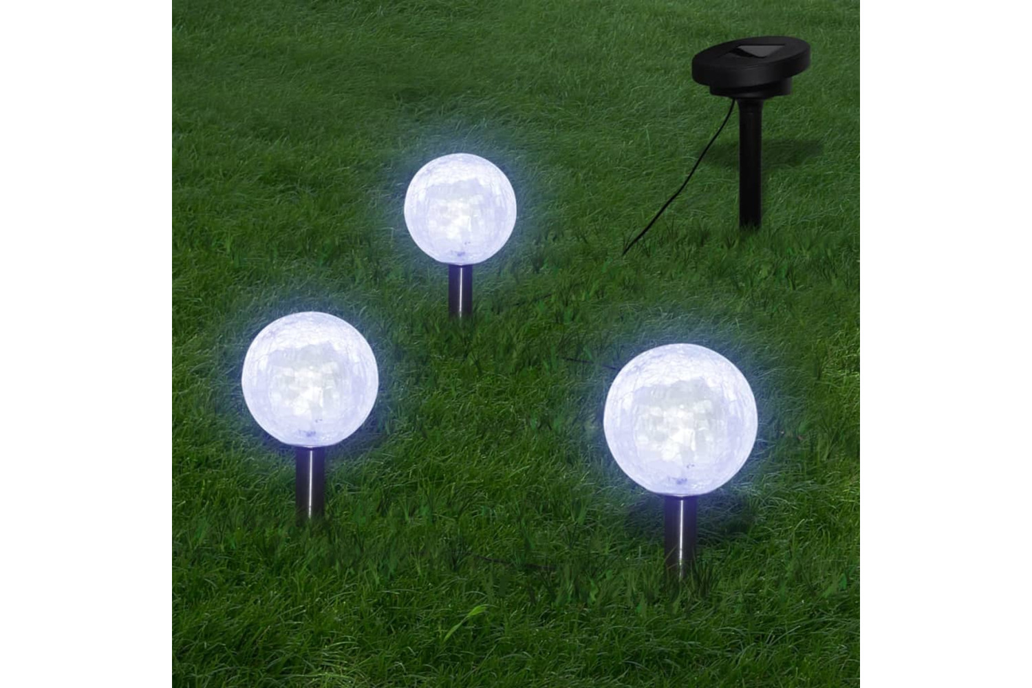 vidaXL 277121 Garden Lights 6 Pcs Led With Spike Anchors & Solar Panels