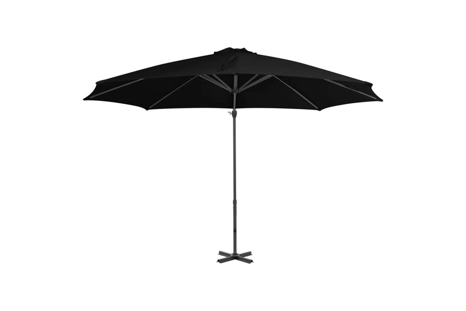 vidaXL 46988 Cantilever Umbrella With Aluminium Pole Black 300cm