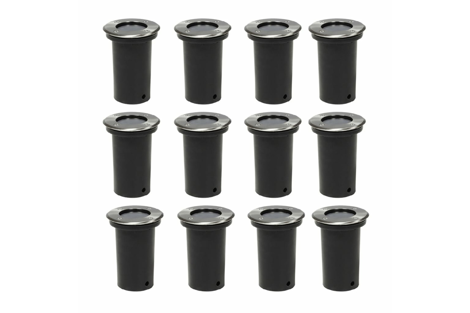 vidaXL 160436 Outdoor Ground Lights 12 Pcs Round