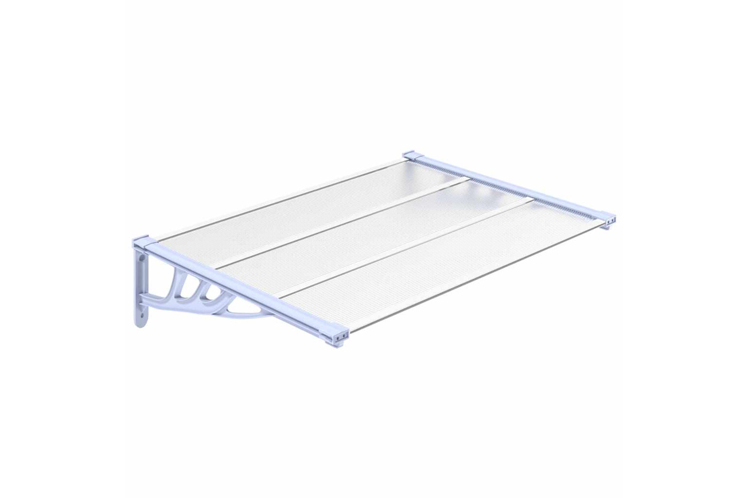 Vidaxl Door Canopy Grey And Transparent 122x90 Cm Polycarbonate