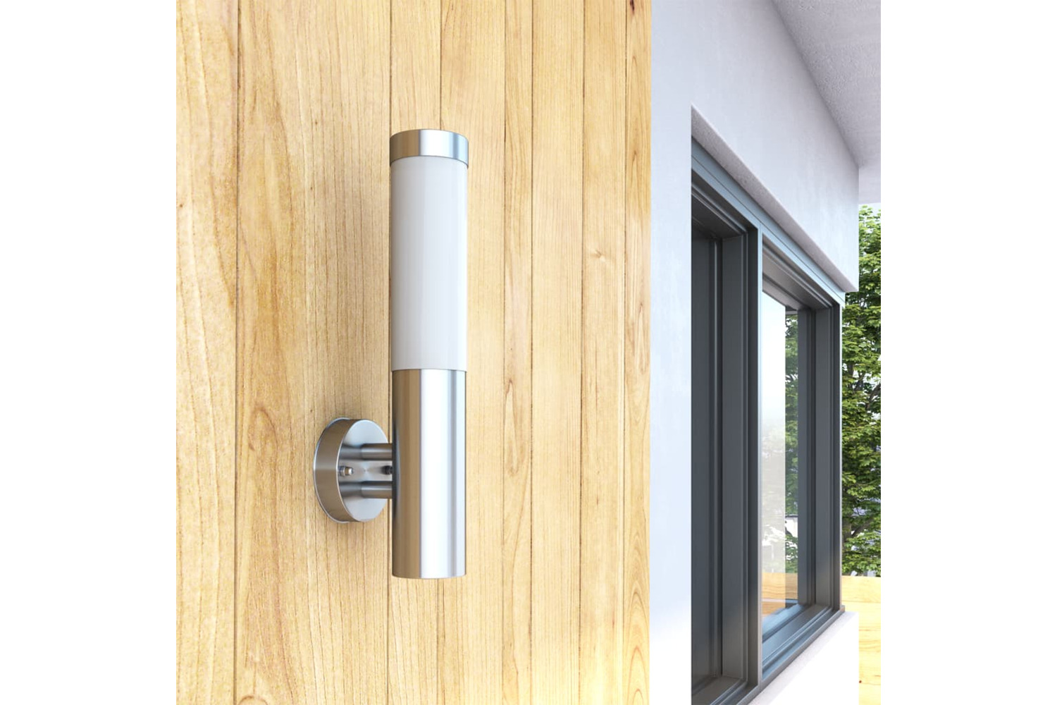 vidaXL 40370 Rvs Walllamp For Indoor & Outdoors Waterproof