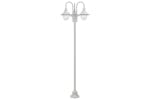 Vidaxl 44206 Garden Post Light E27 220 Cm Aluminium 3-lantern White