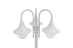 Vidaxl 44206 Garden Post Light E27 220 Cm Aluminium 3-lantern White