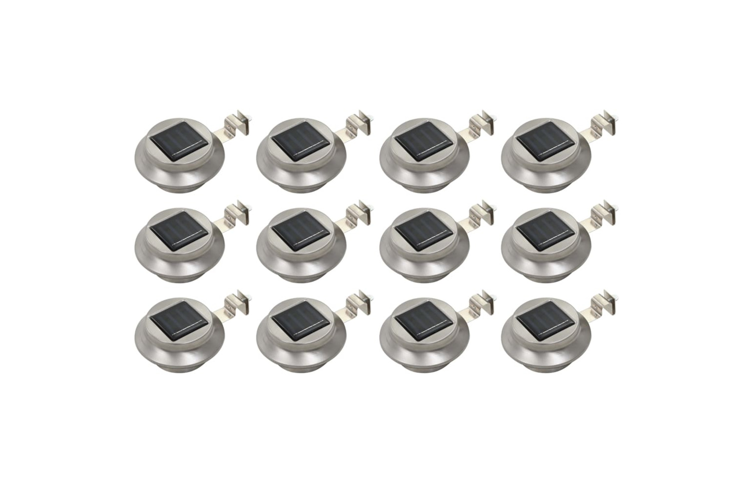 vidaXL 277135 Outdoor Solar Lamps 12 Pcs Led Round 12cm White