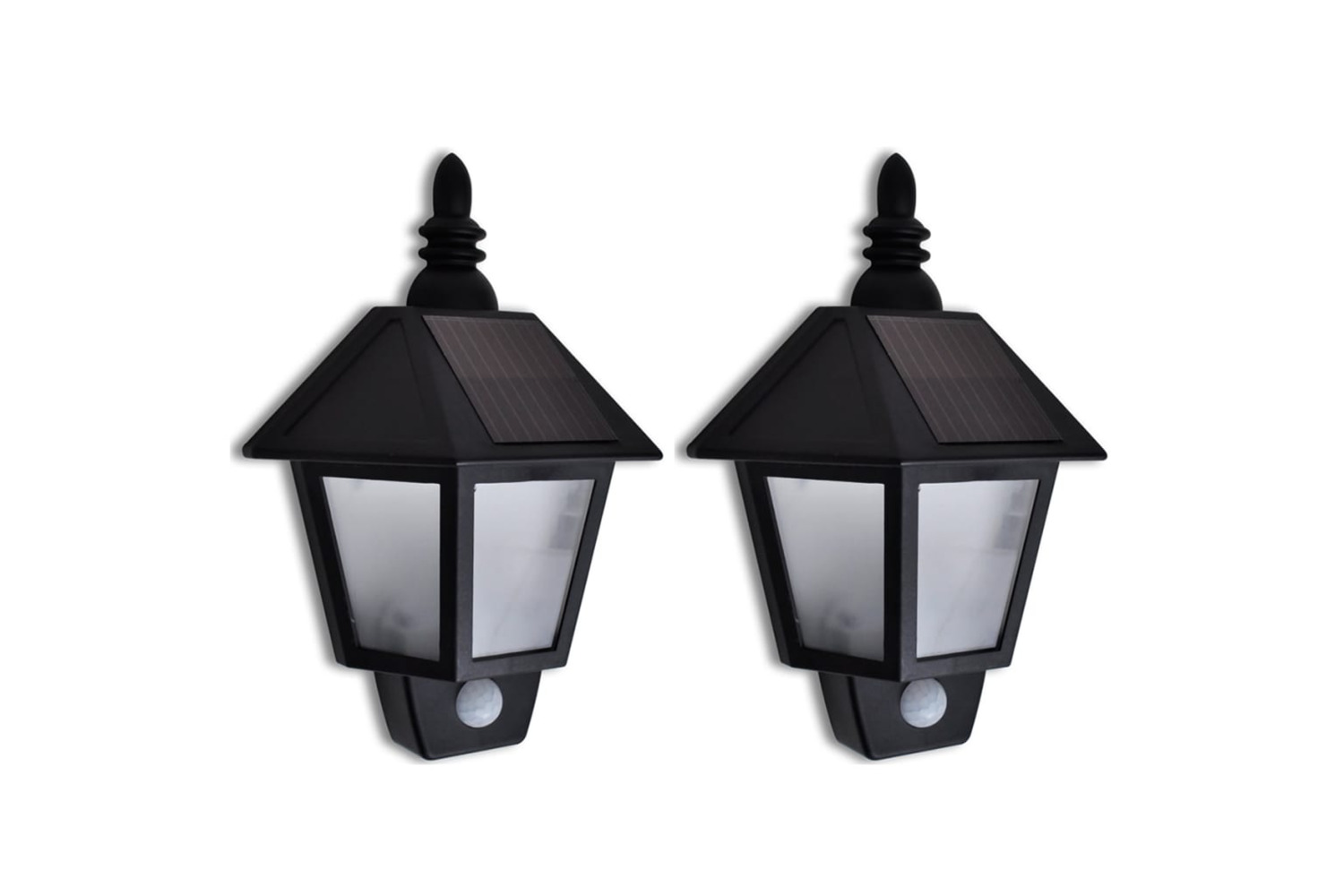 vidaXL 270518 Solar Wall Lamp With Motion Sensor 2 Pcs
