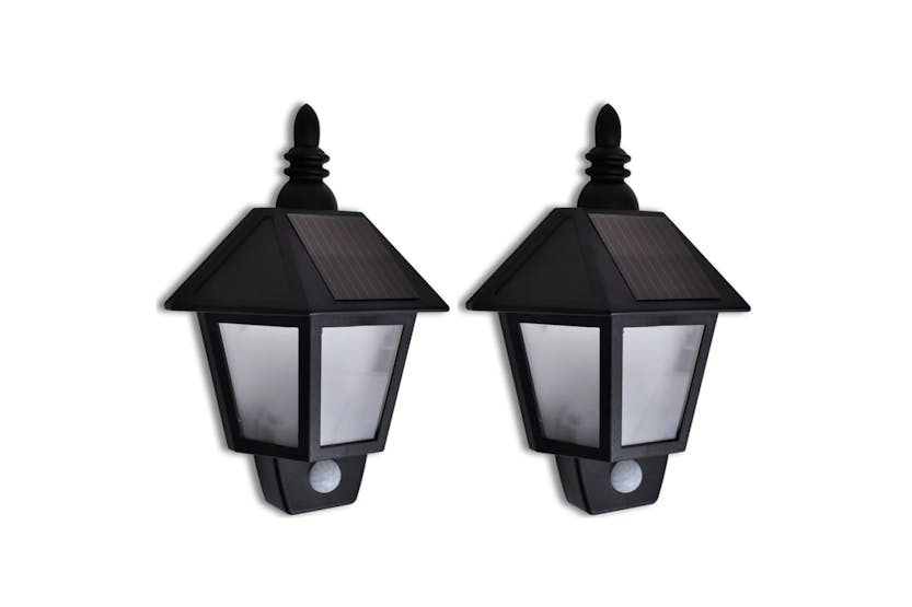 Vidaxl 270518 Solar Wall Lamp With Motion Sensor 2 Pcs