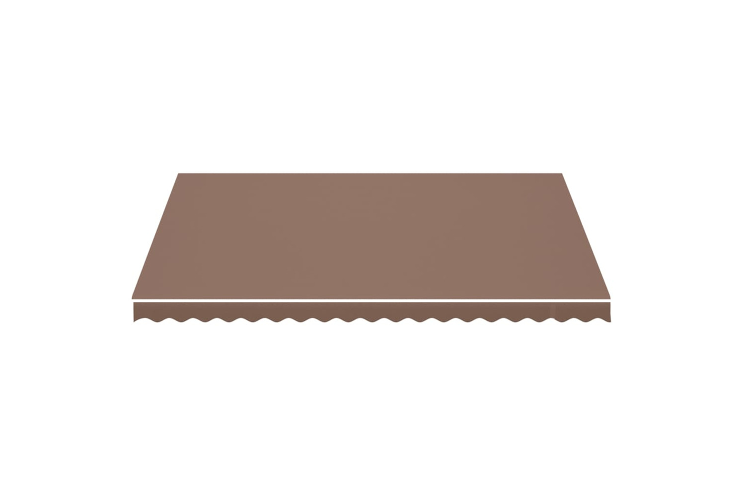 vidaXL 311980 Replacement Fabric For Awning Brown 4.5x3.5 M