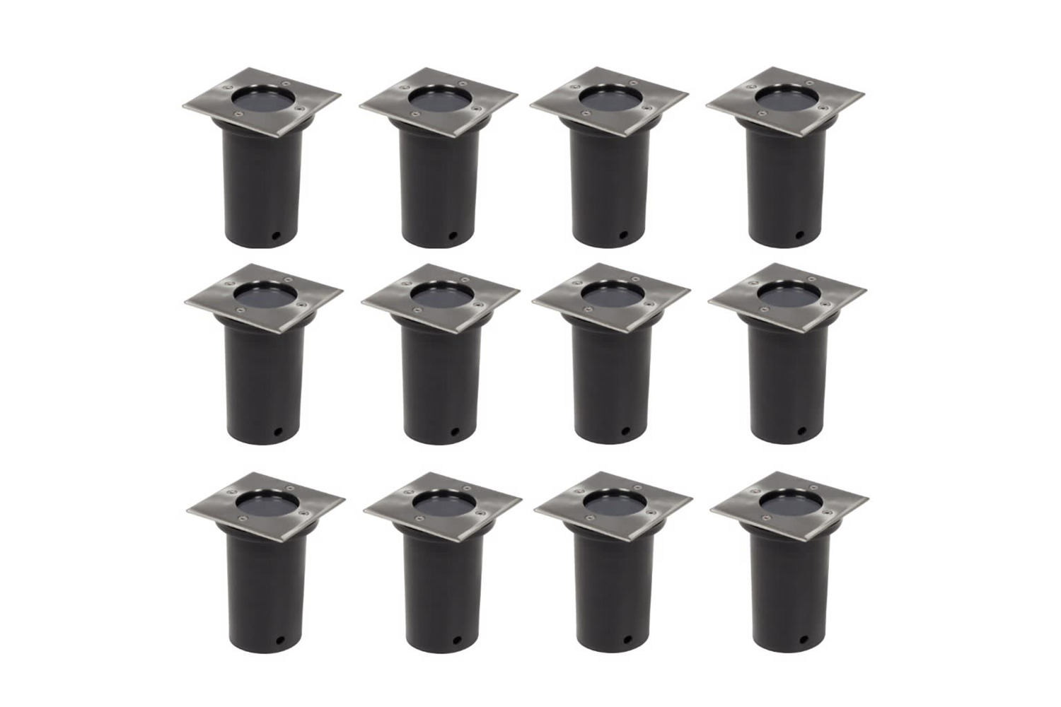 vidaXL 160437 Outdoor Ground Lights 12 Pcs Square