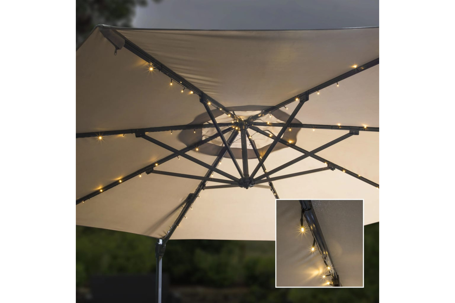 Hi Solar Umbrella String Light Led 130 Cm