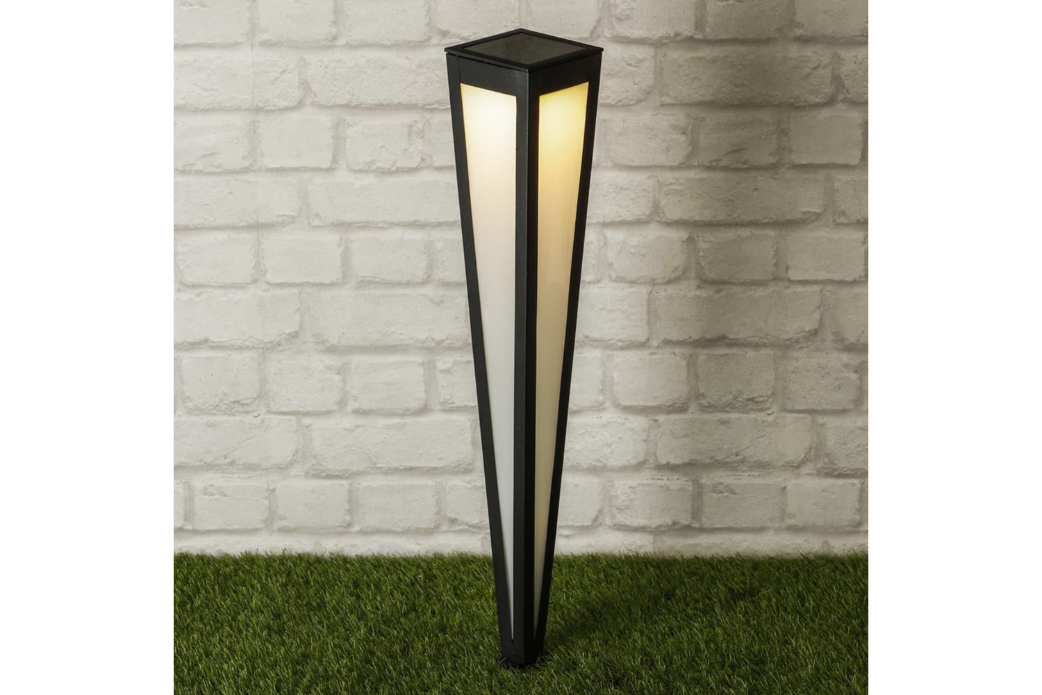 Hi 435253 Led Solar Garden Stake Light 75 Cm Black