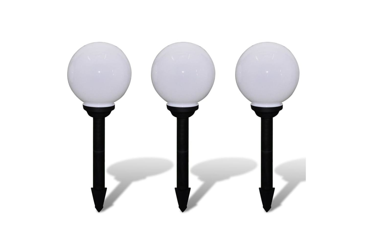 vidaXL 40864 Outdoor Pathway Lamps 3 Pcs Led 20cm With Ground Spike