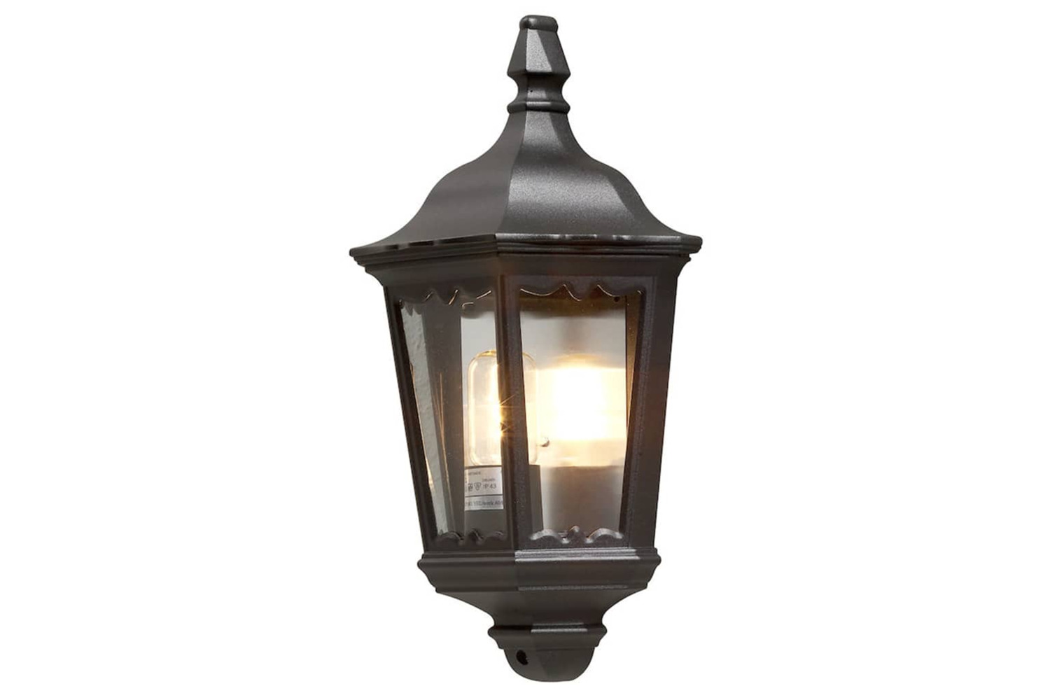 Konstsmide 434053 Flush Wall Light Firenze Matte Black