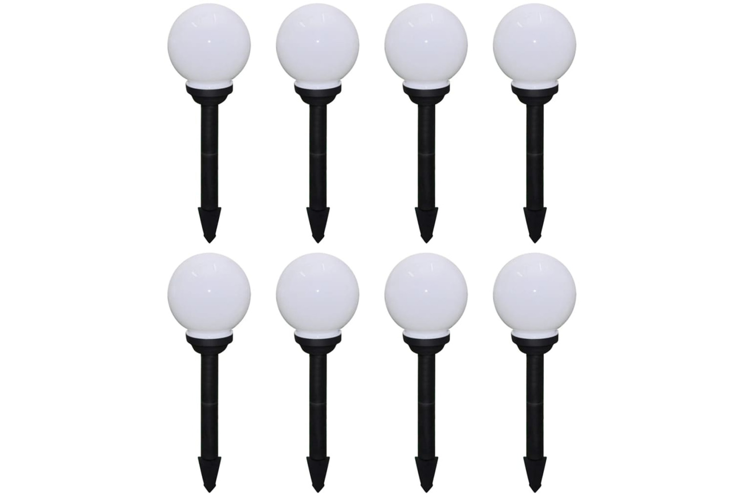 vidaXL 277114 Outdoor Pathway Lamps 8 Pcs Led 15cm With Ground Spike