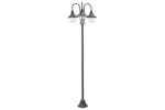 Vidaxl 44207 Garden Post Light E27 220 Cm Aluminium 3-lantern Bronze