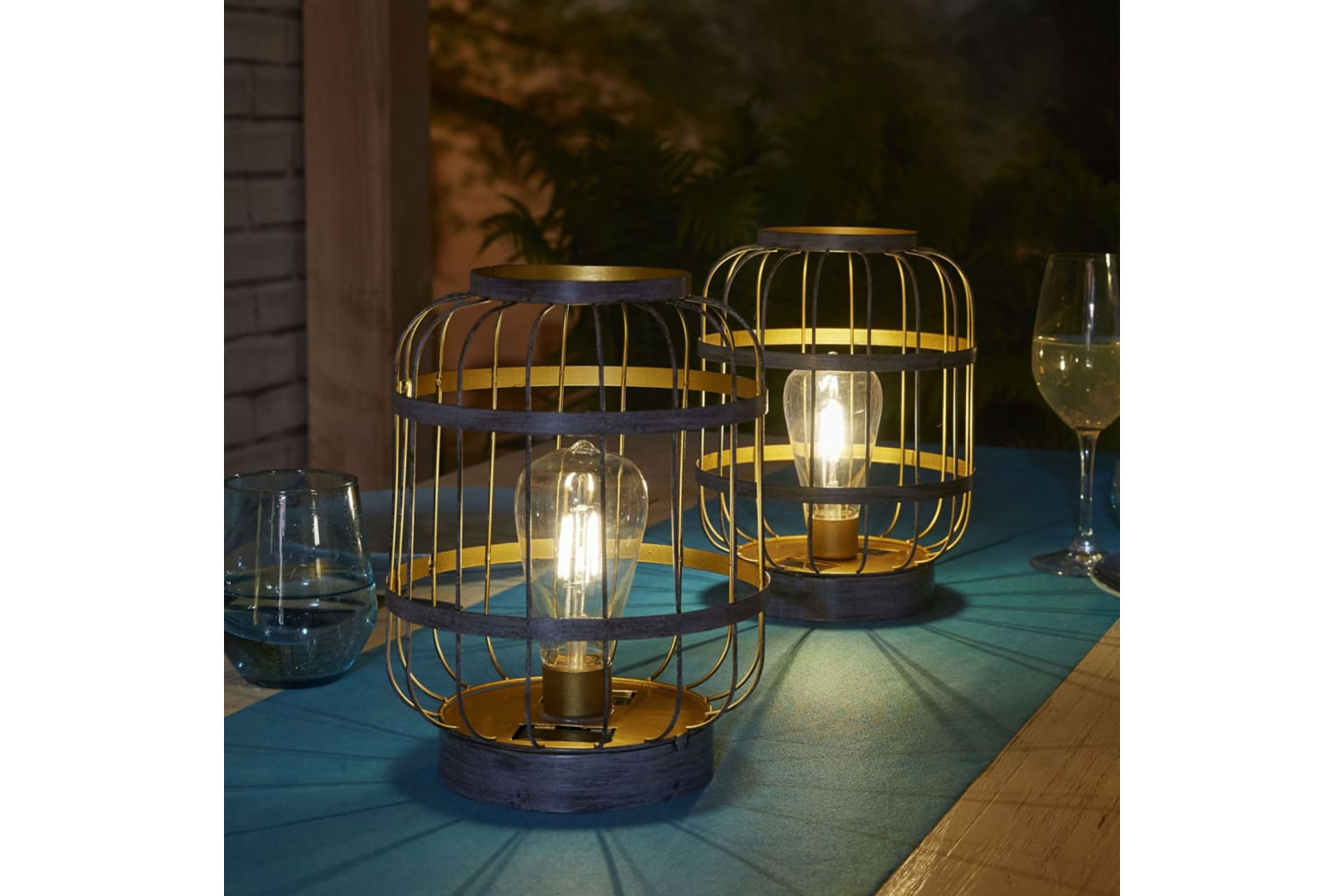 Luxform 441752 Solar Led Garden Table Light Cambridge Grey And Gold