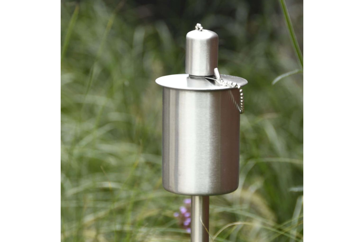 Esschert Design 428853 Oil Torch On Pole Stainless Steel