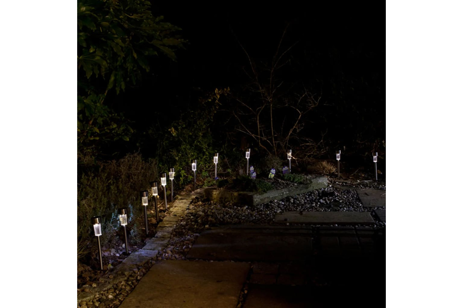 Luxform 409922 Solar Post Lights Siena 8 Pcs Silver 46846