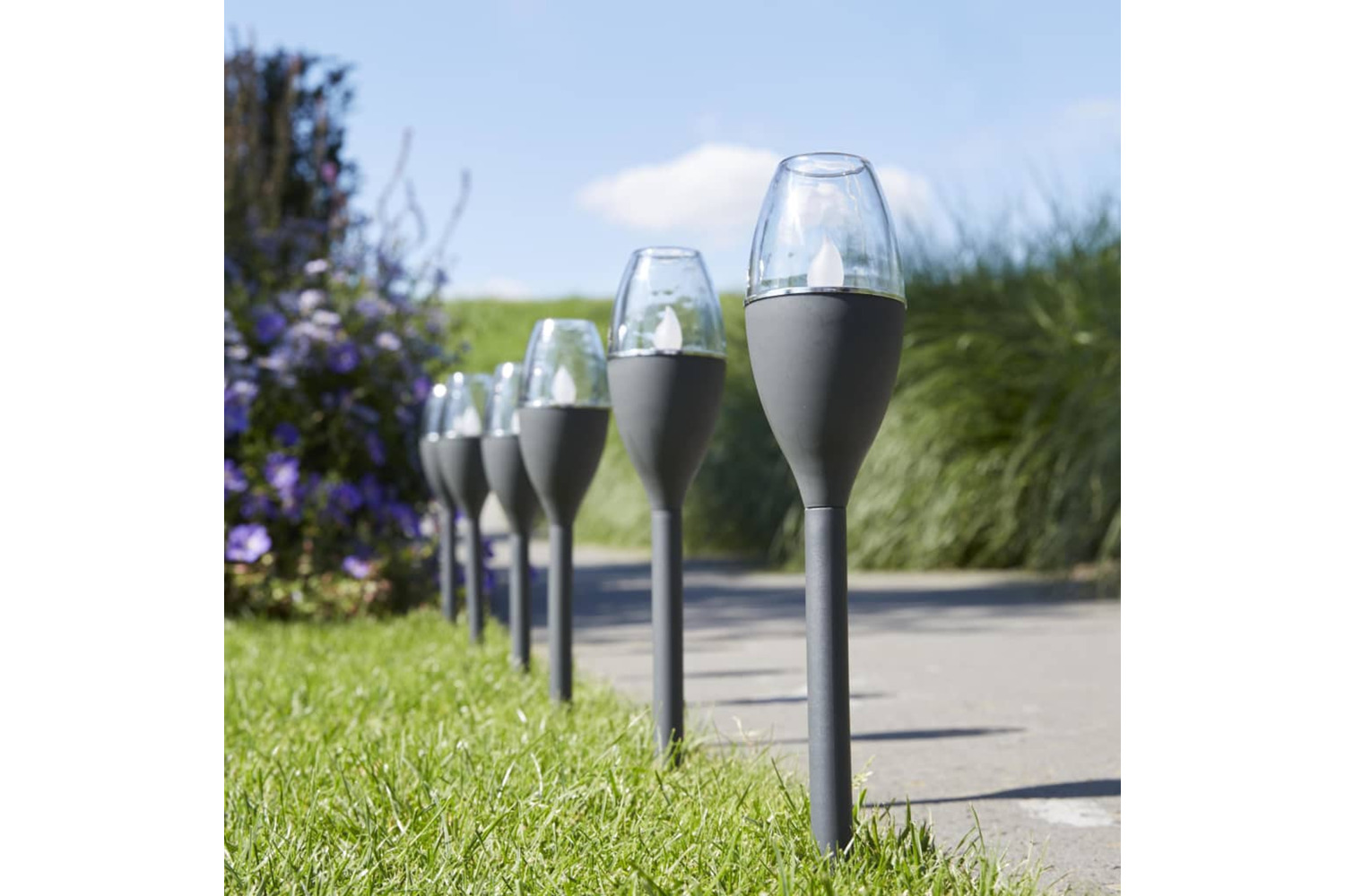 Luxform 421323 Solar Led Garden Mini Stake Lights Jive 4 Pcs Grey 41466