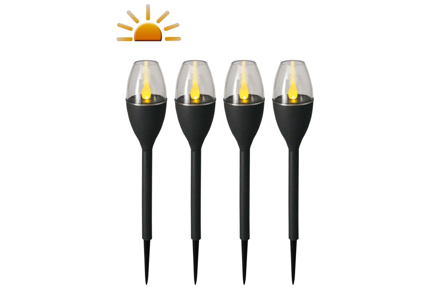 Luxform 421323 Solar Led Garden Mini Stake Lights Jive 4 Pcs Grey 41466