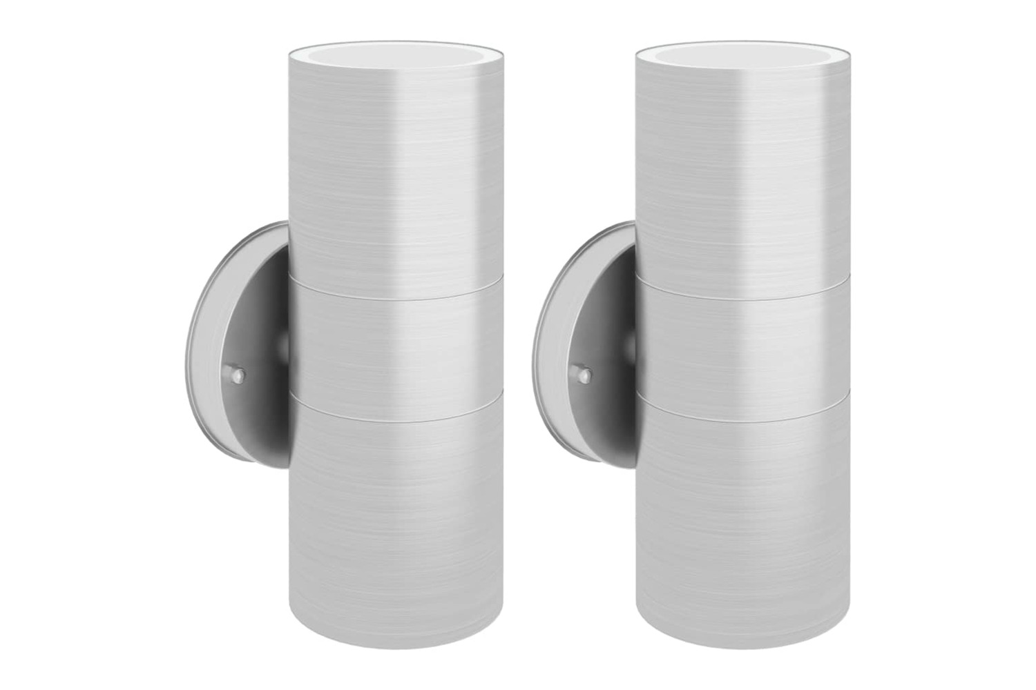 vidaXL 42419 Outdoor Wall Lights 2 Pcs Stainless Steel Up/downwards