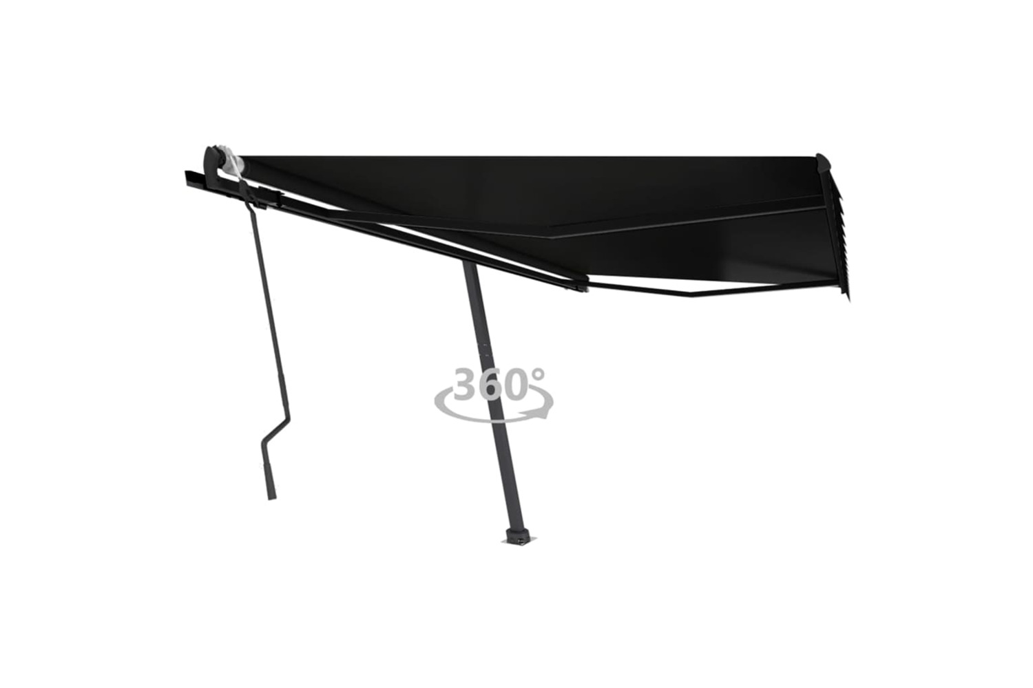 vidaXL 3069759 Freestanding Manual Retractable Awning 450x300cm Anthracite