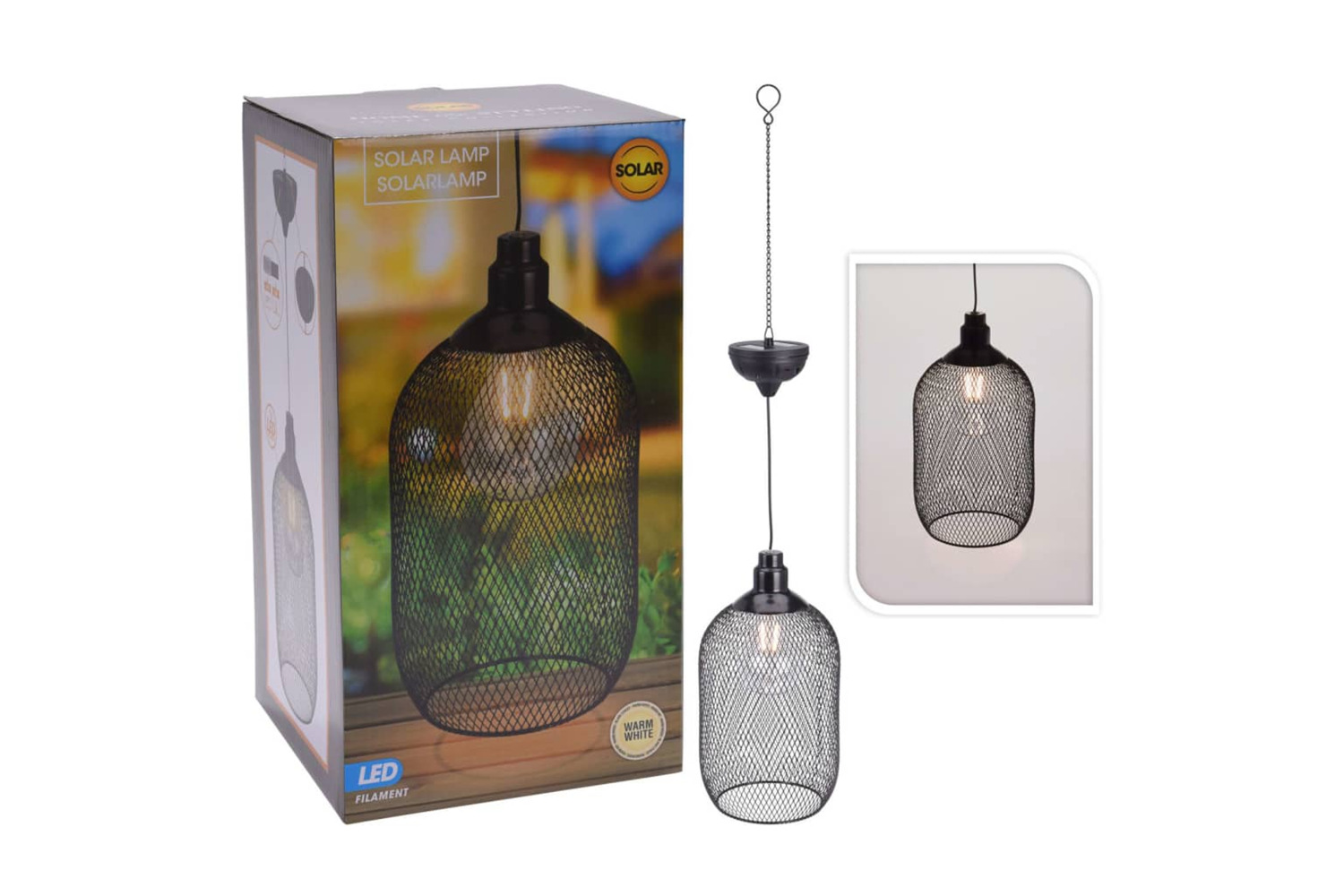 Progarden 436282 Led Outdoor Solar Pendant Lamp Metal 15 Cm