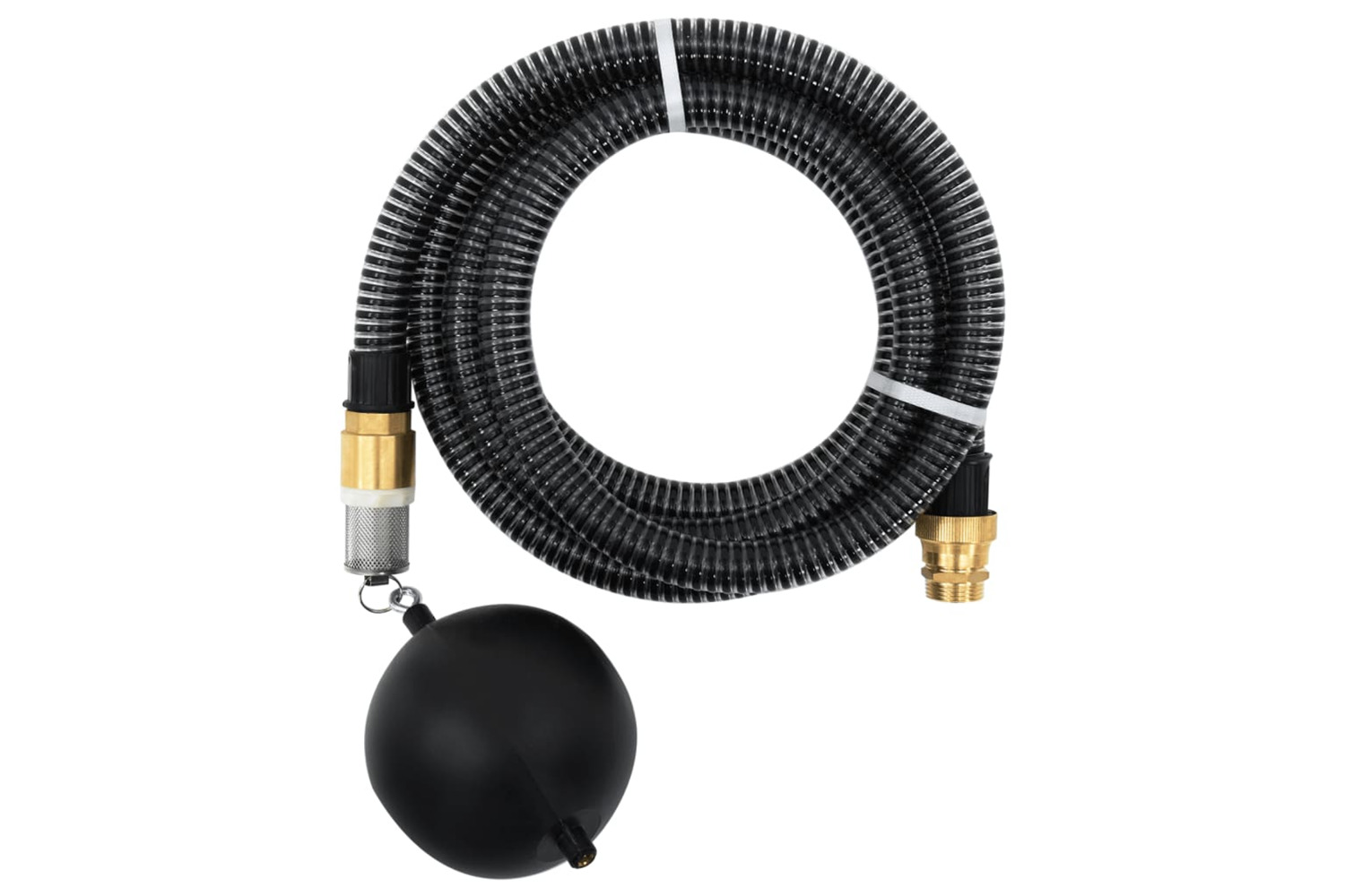 vidaXL 151055 Suction Hose With Brass Connectors 3 M 25mm Black
