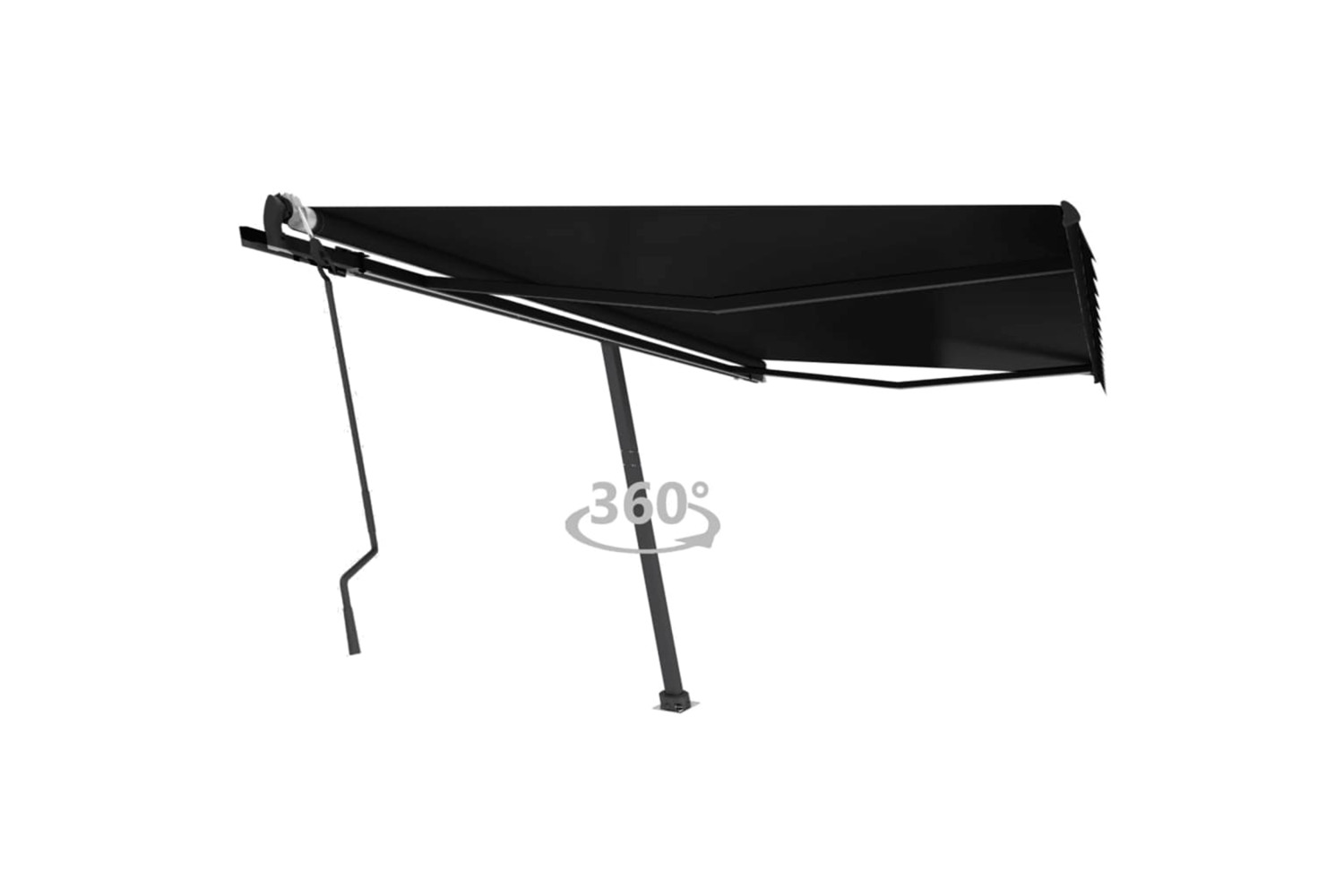 vidaXL 3069739 Freestanding Manual Retractable Awning 400x300cm Anthracite