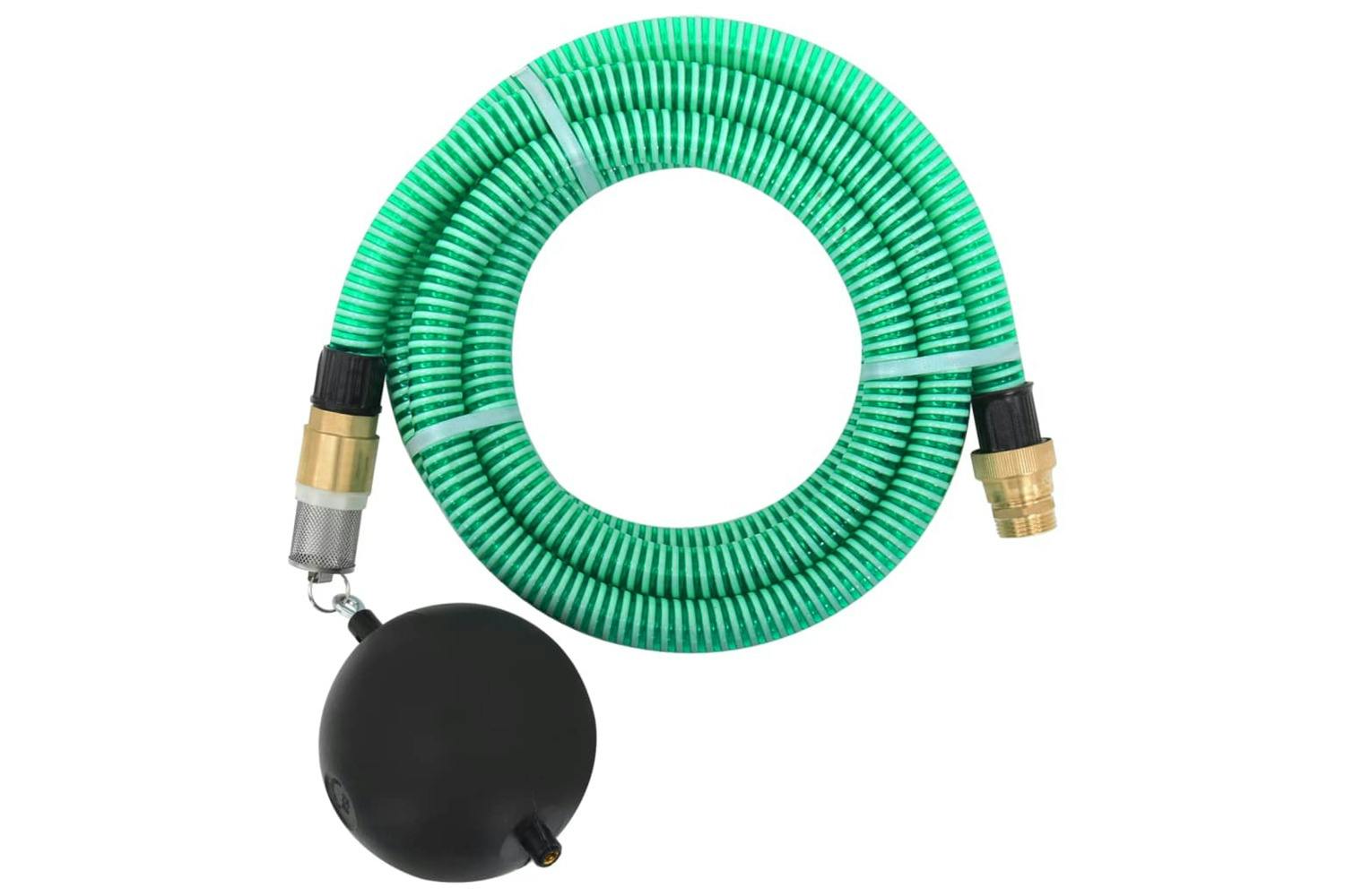 Vidaxl 151043 Suction Hose With Brass Connectors 5 M 25 Mm Green