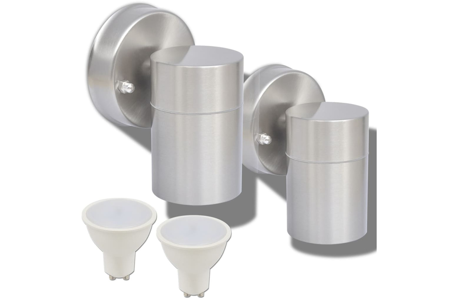 vidaXL 42414 Outdoor Led Wall Lights 2 Pcs Stainless Steel Downwards