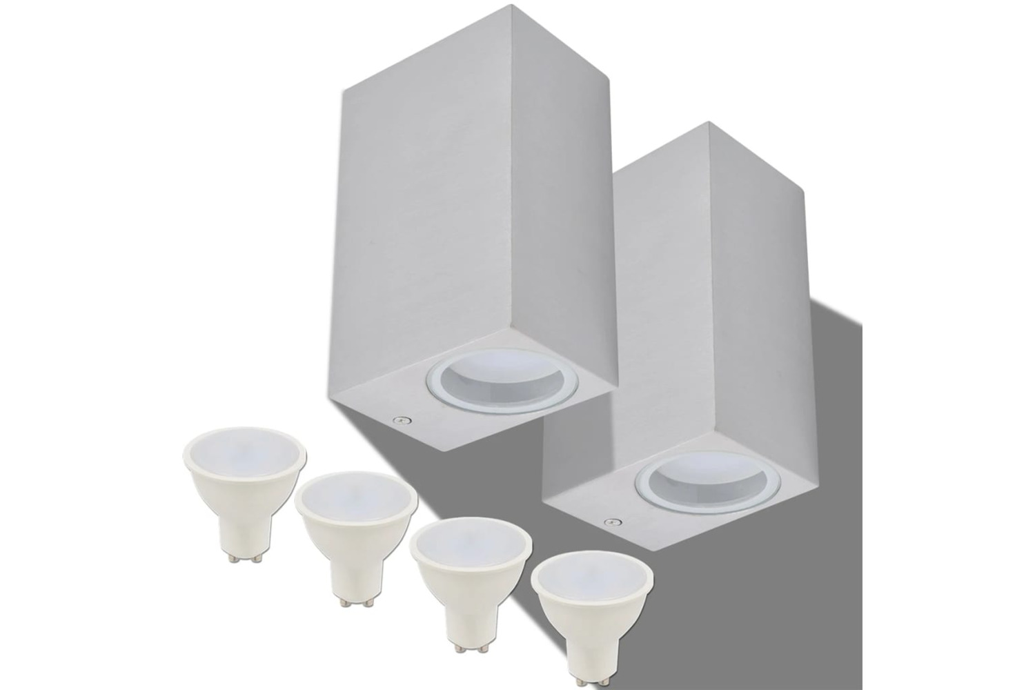 vidaXL 42409 Outdoor Led Wall Lights 2 Pcs Square Up/downwards