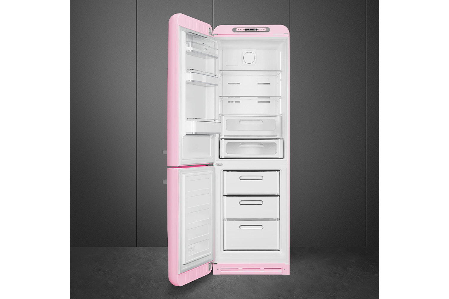 Smeg 50's Style Freestanding Fridge Freezer | FAB32LPK5 | Pink