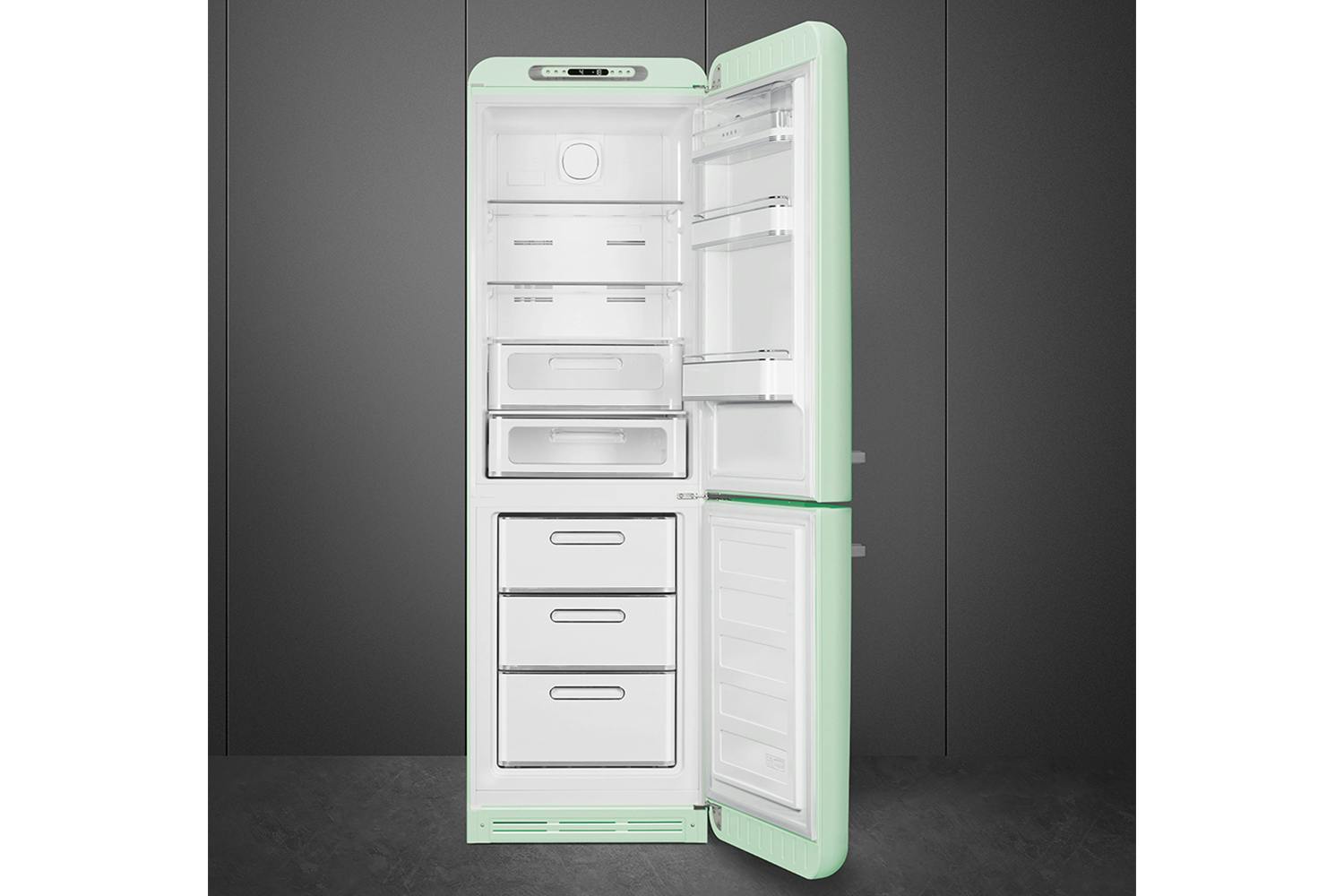 Smeg 50's Retro Style Freestanding Fridge Freezer | FAB32RPG5UK | Pastel Green