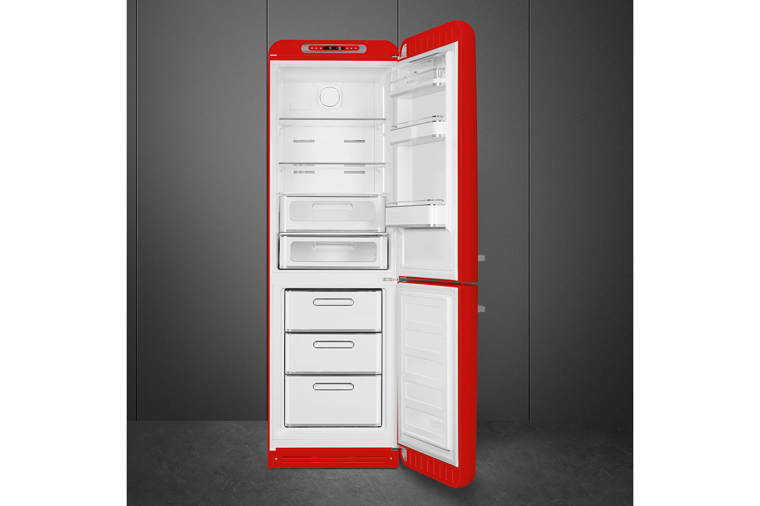 Smeg 50's Retro Style Freestanding Fridge Freezer | FAB32RRD5UK