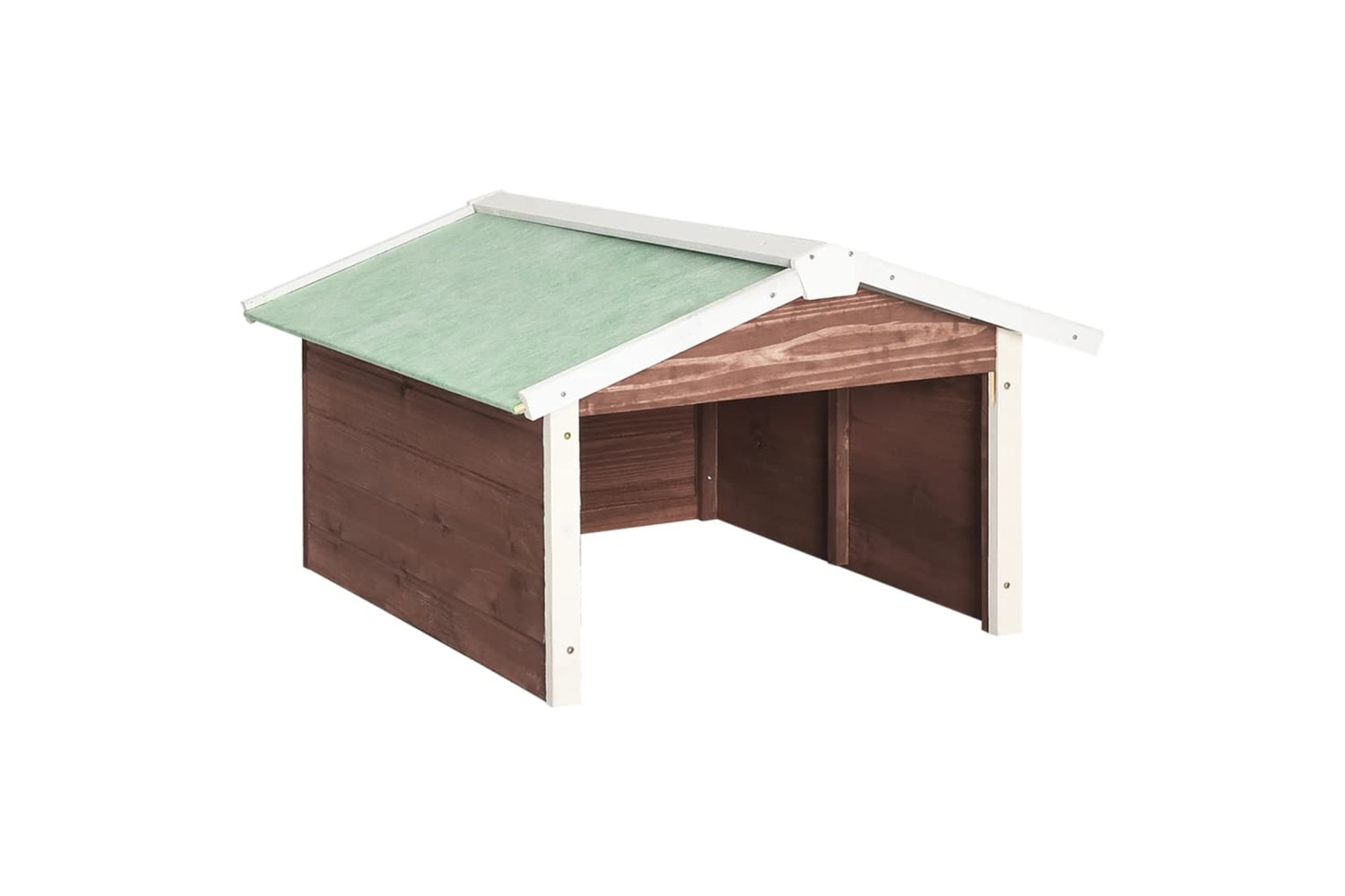 vidaXL 170880 Robotic Lawn Mower Garage 72x87x50cm Mocca And White Firwood